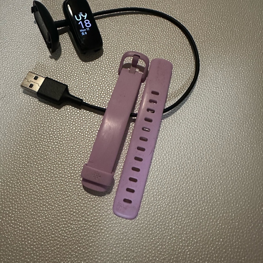 Fitbit Inspire 3-lavender. Gently used, original band and charger .
